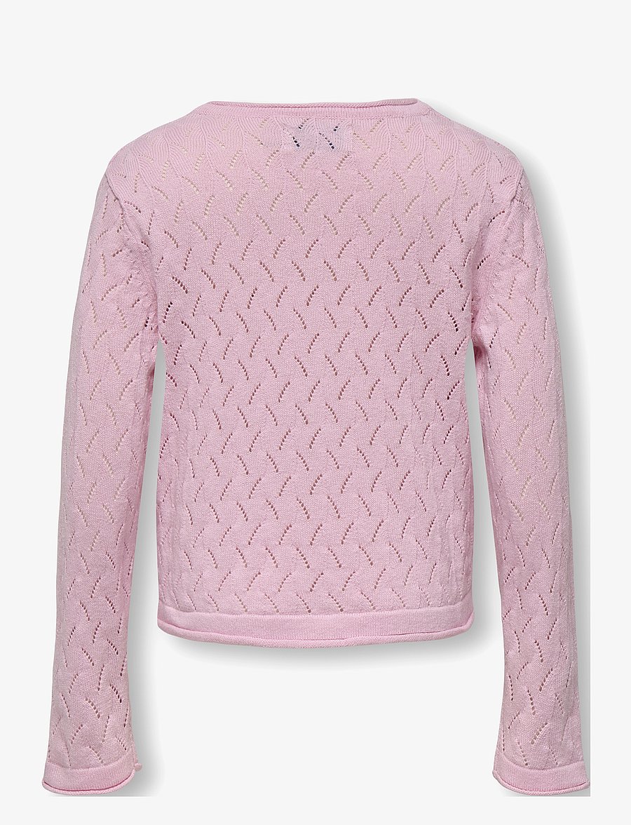 Kids Only - KMGMEGAN LIFE LS CARDIGAN KNT NOOS - gilets - roseate spoonbill - 2
