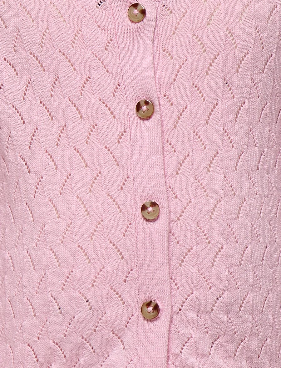 Kids Only - KMGMEGAN LIFE LS CARDIGAN KNT NOOS - gilets - roseate spoonbill - 4