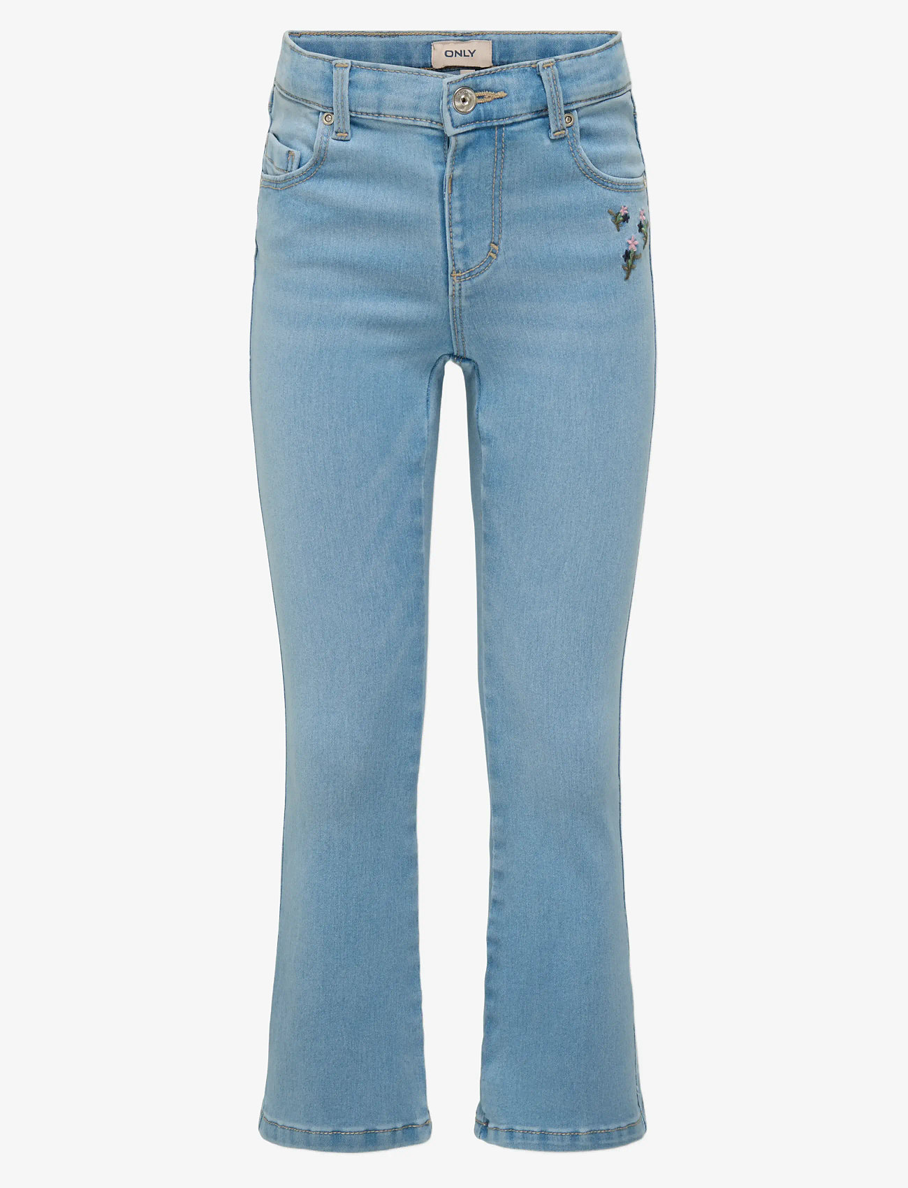 Kids Only - KMGROYAL FLARED FLOWER JEANS NOOS - tavalised teksad - light blue denim - 1