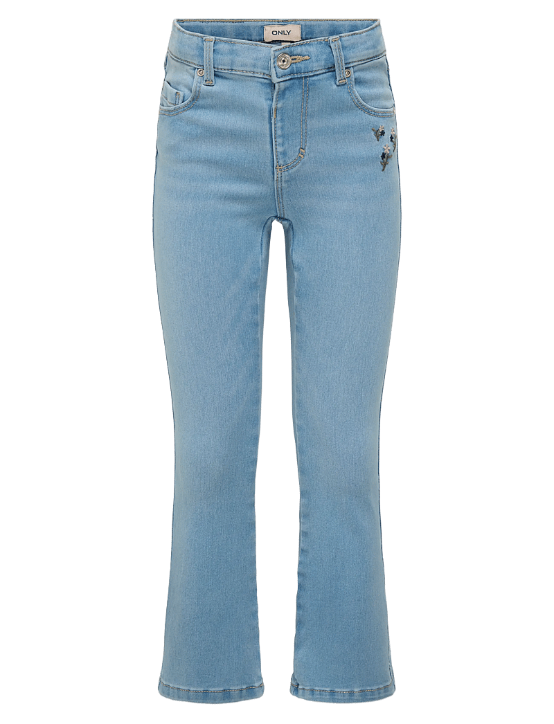 Kids Only - KMGROYAL FLARED FLOWER JEANS NOOS - tavalised teksad - light blue denim - 1