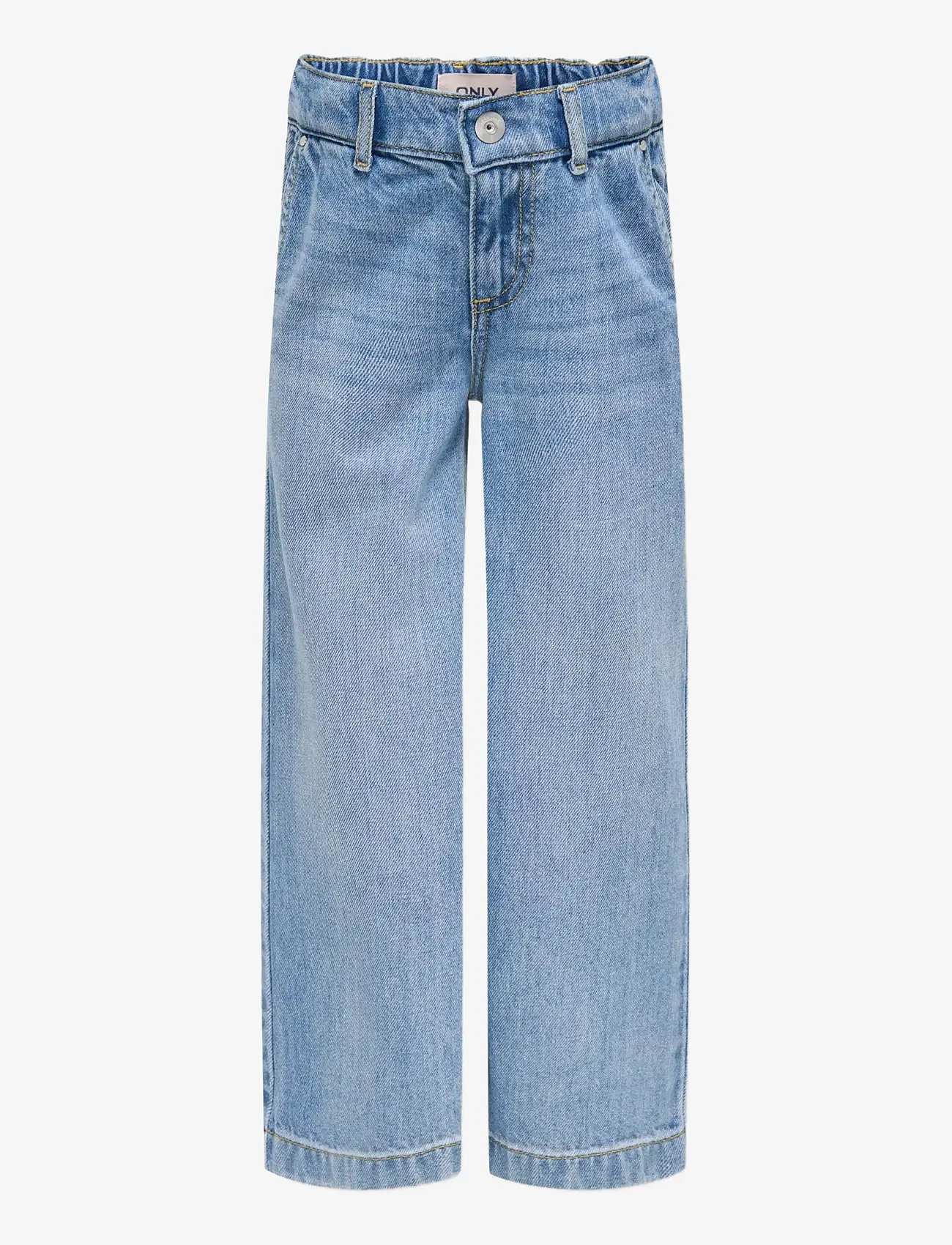 Kids Only - KMGCOMET SMILEY WIDE DNM NOOS - pantalons larges - light blue denim - 1