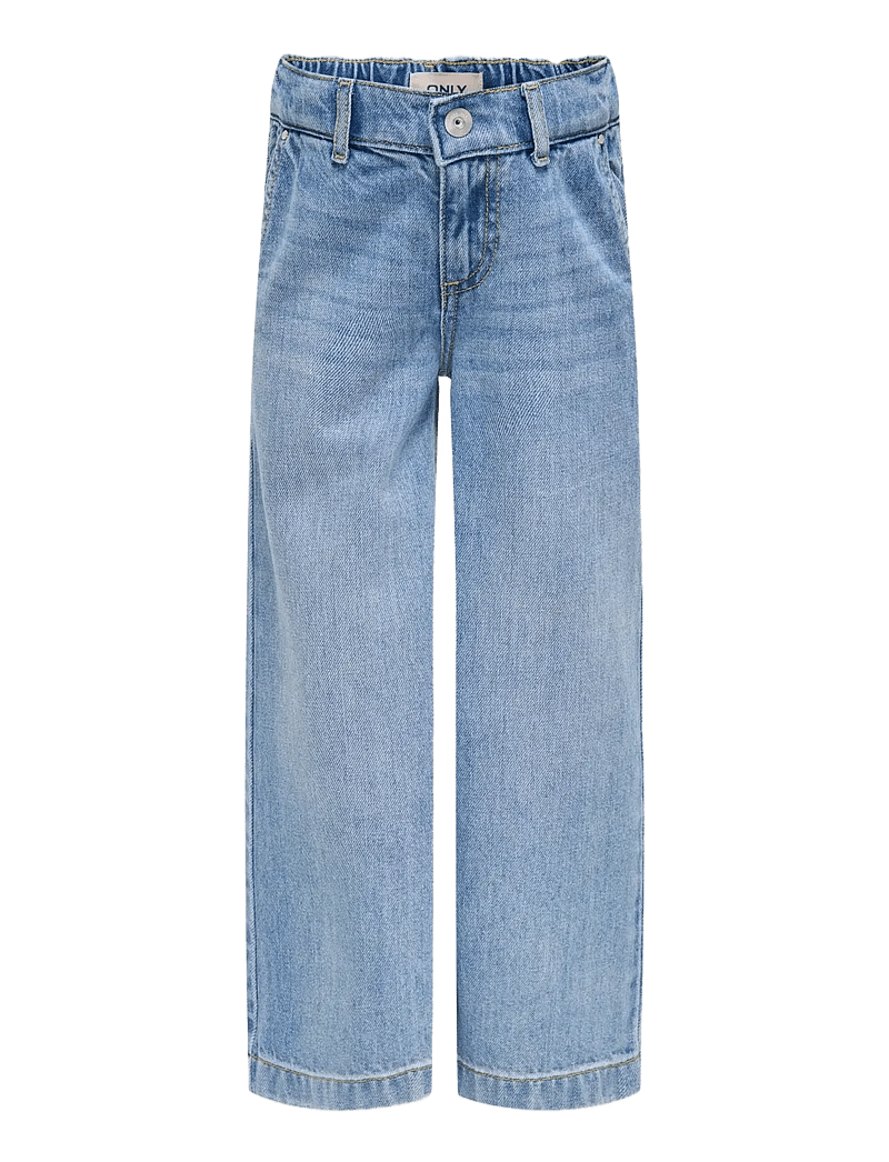 Kids Only - KMGCOMET SMILEY WIDE DNM NOOS - pantalons larges - light blue denim - 1