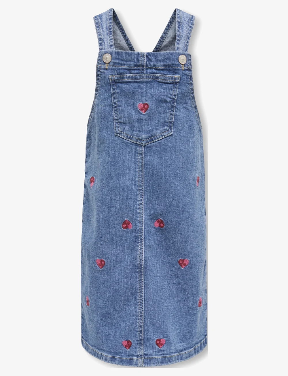 Kids Only - KMGKLARA Y/Y HEART SPENCER DRESS DNM - Ärmellose freizeitkleider - light blue denim - 0