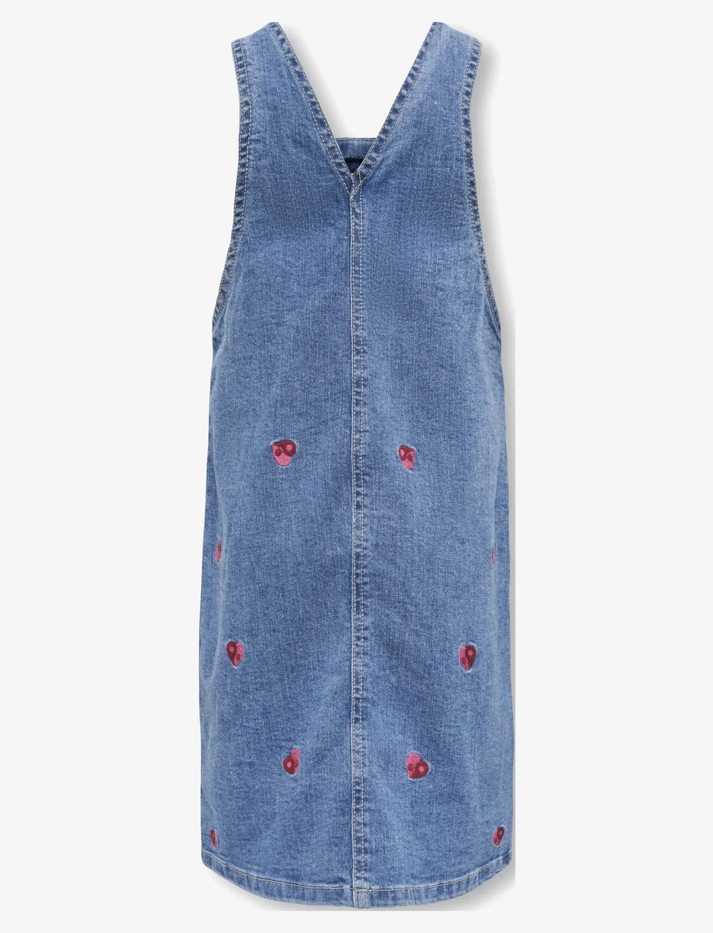 Kids Only - KMGKLARA Y/Y HEART SPENCER DRESS DNM - Ärmellose freizeitkleider - light blue denim - 1