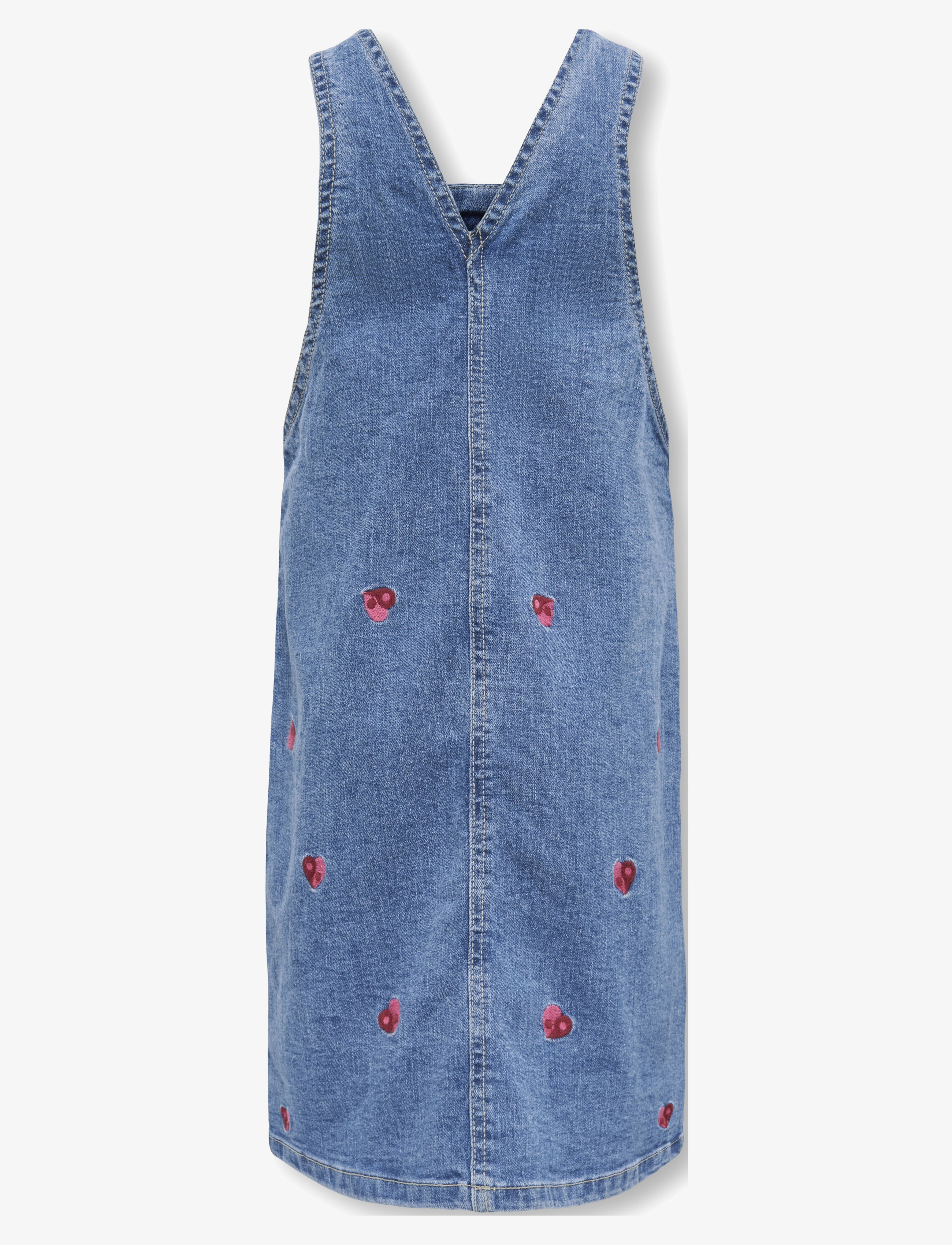 Kids Only - KMGKLARA Y/Y HEART SPENCER DRESS DNM - light blue denim - 1