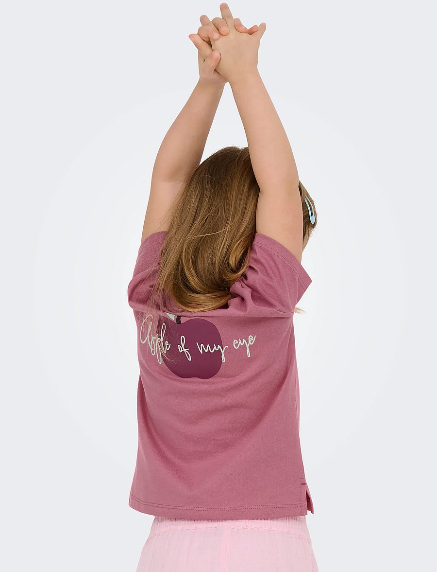 Kids Only - KMGCANDY LIFE S/S PRINTED TEE JRS NOOS - lühikeste varrukatega t-särgid - heather rose - 4
