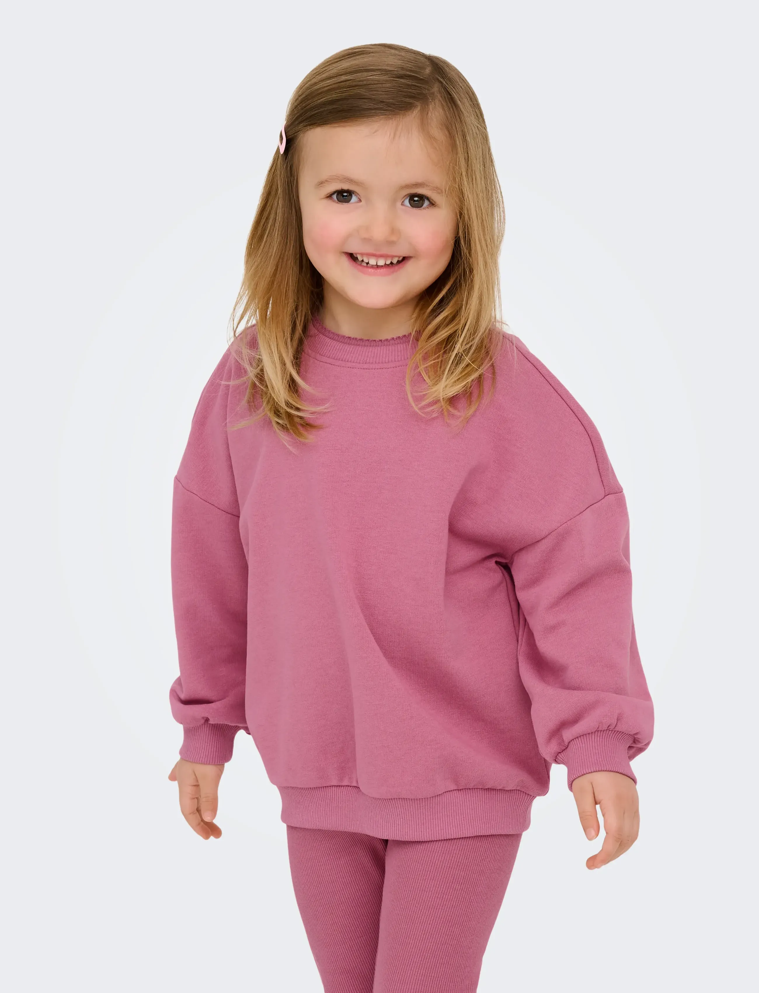 Kids Only Kmggeorgia Life Ls Print Ub Swt Noos, 116, Sweatshirts & Hoodies, Rosa - Sweatshirts, Kinder