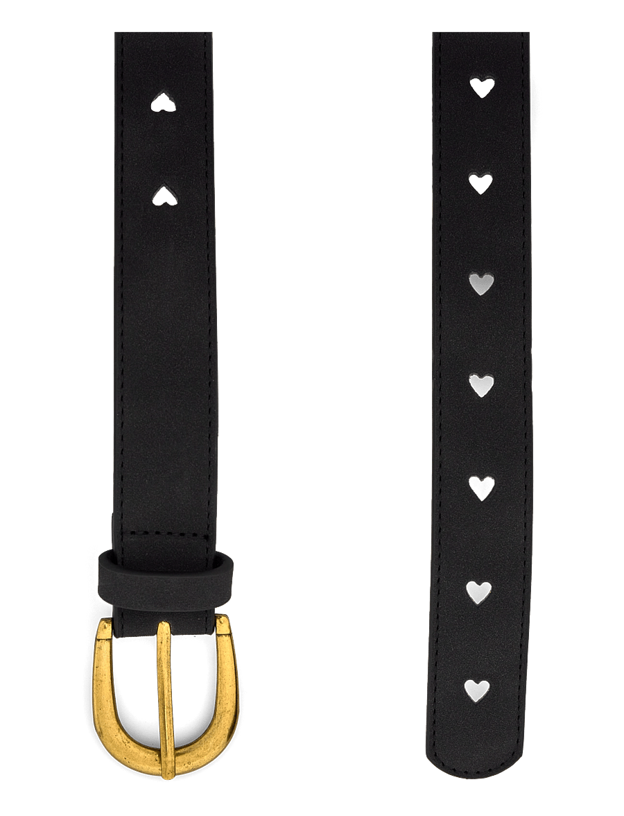 Kids Only - KOGALIVA HEART JEANS BELT ACC - ceintures - black - 1