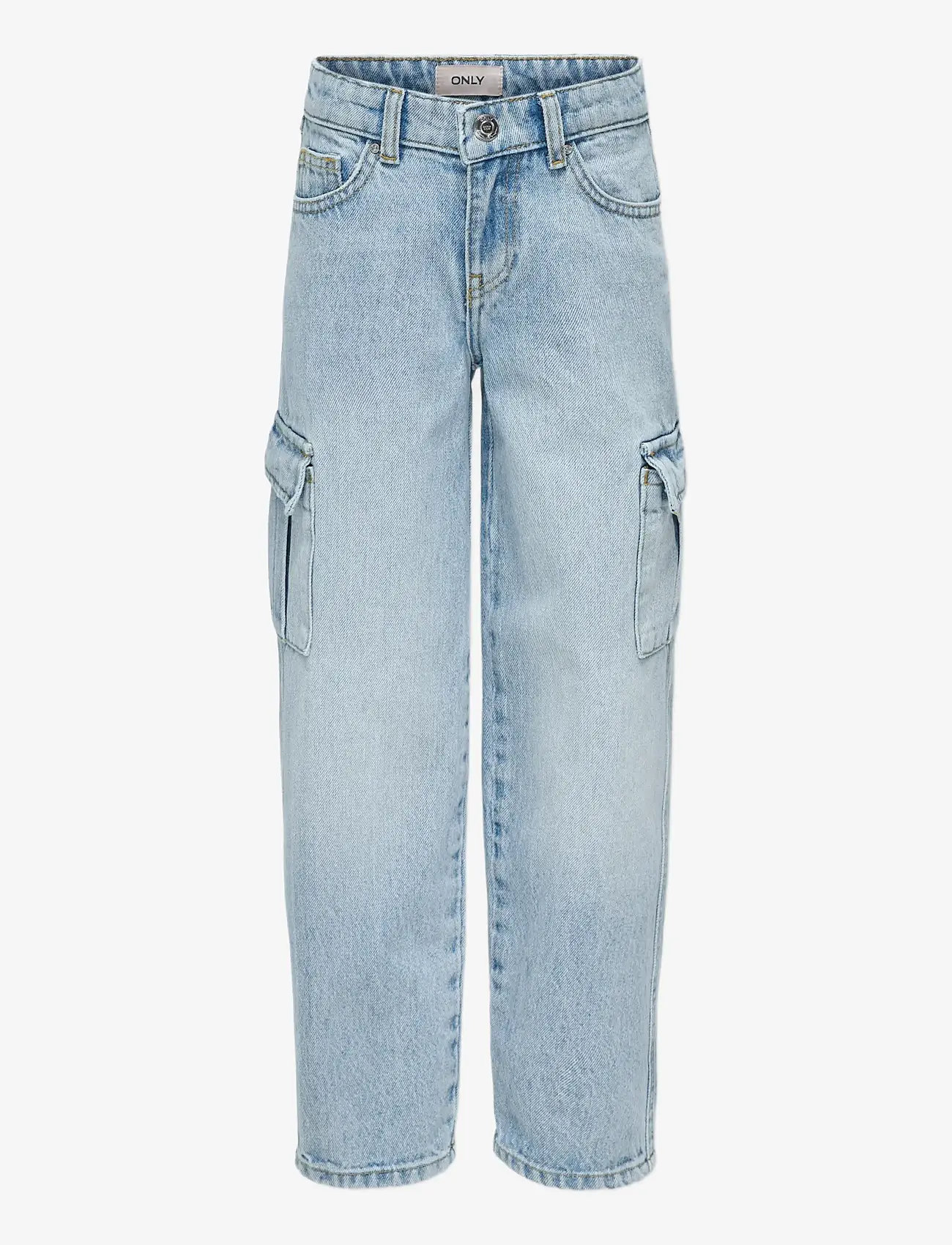 Kids Only - KOGHARMONY WIDE CARGO CARROT AZG NOOS - hosen mit weitem bein - light blue denim - 1