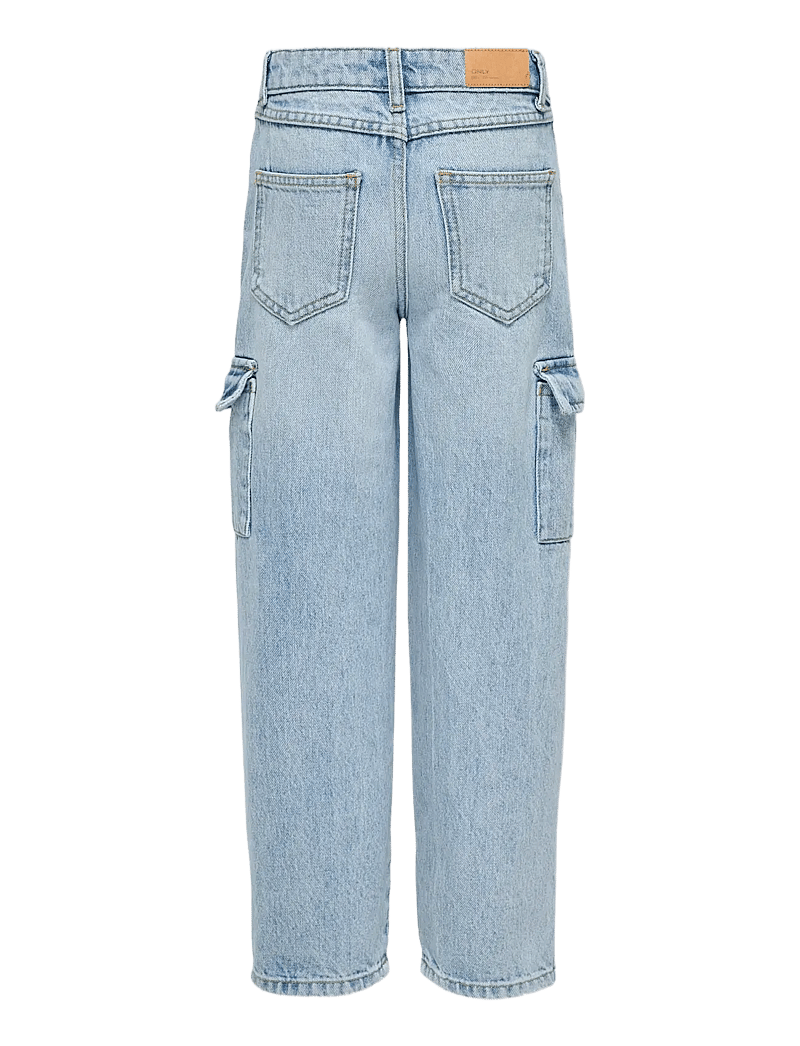 Kids Only - KOGHARMONY WIDE CARGO CARROT AZG NOOS - hosen mit weitem bein - light blue denim - 2