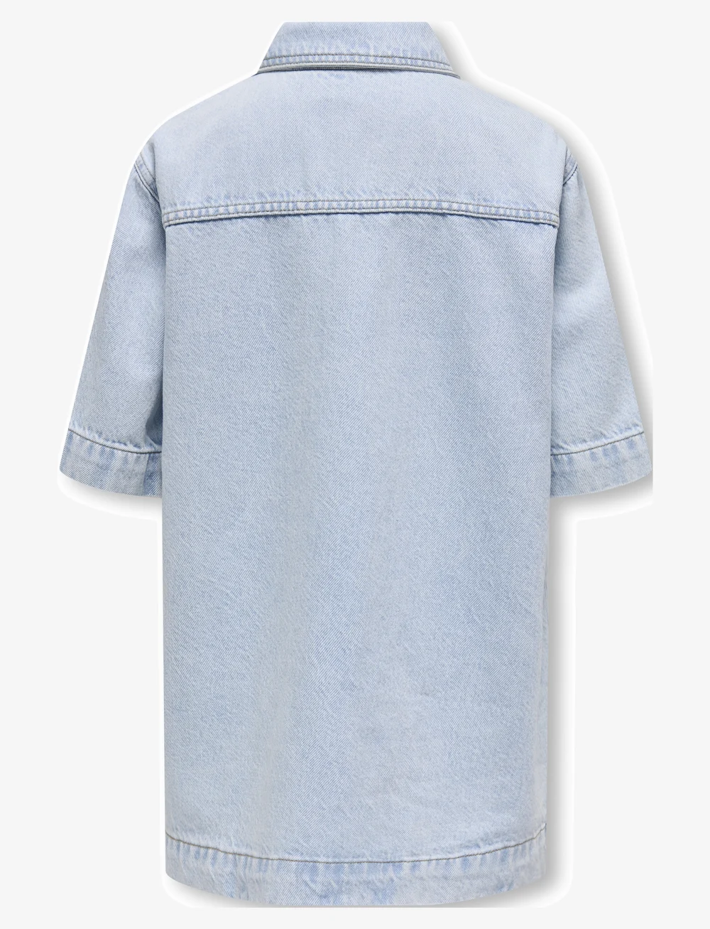 Kids Only - KOGSOPHIE S/S OVERSIZE DNM DRESS AZG - kortärmade vardagsklänningar - light blue denim - 2