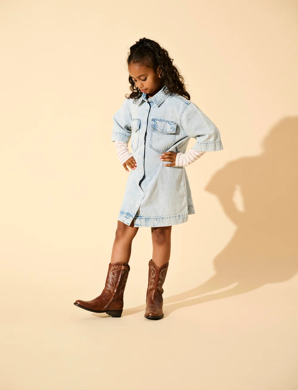 Kids Only - KOGSOPHIE S/S OVERSIZE DNM DRESS AZG - kortärmade vardagsklänningar - light blue denim - 0