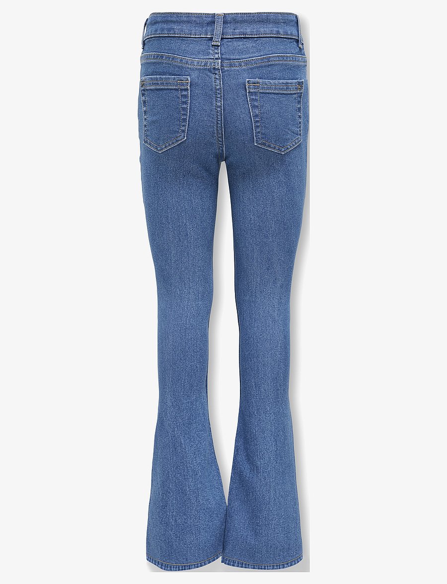 Kids Only - KOGHUSH FLARED DNM AKM186 NOOS - hosen mit weitem bein - light blue denim - 2