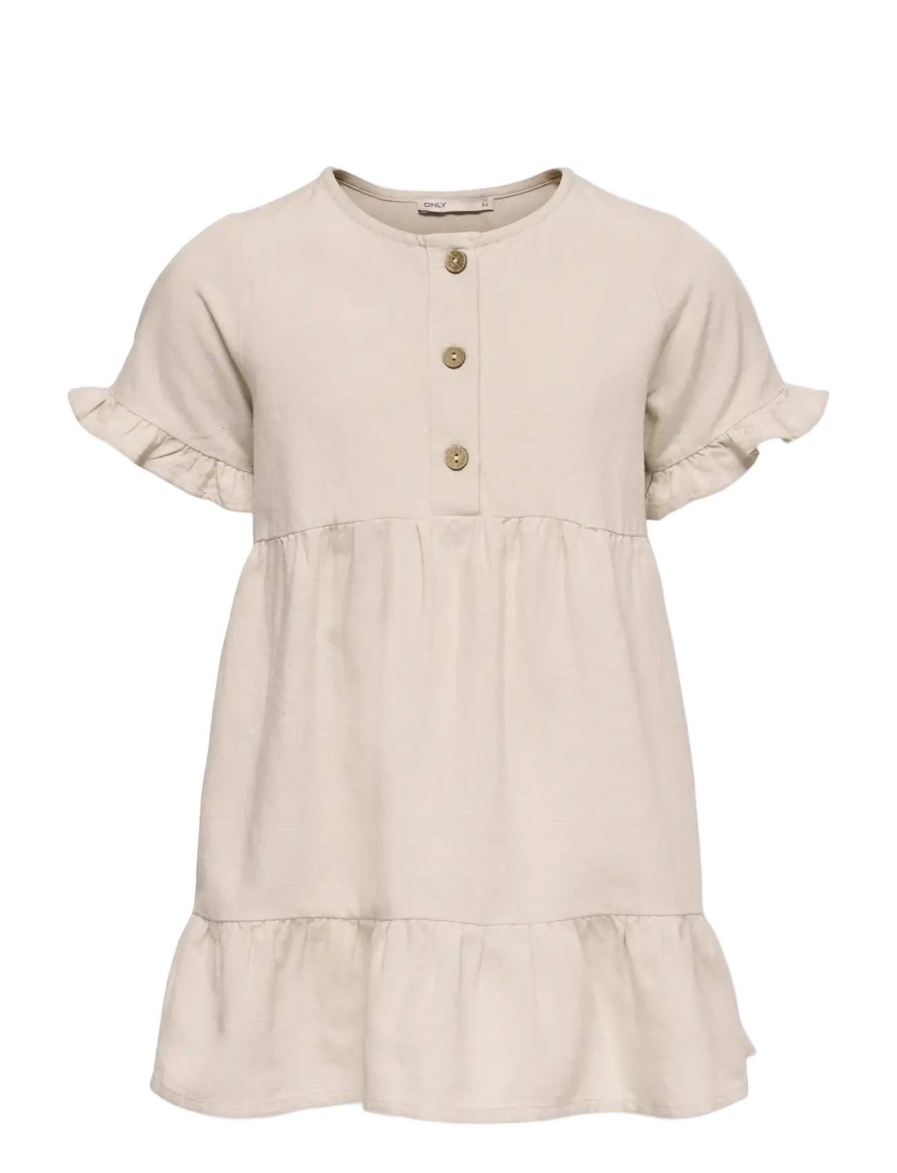 Kids Only KMGANNABELL S/S LINEN DRESS PNT - Kjoler & Nederdele - PUMICE STONE / beige