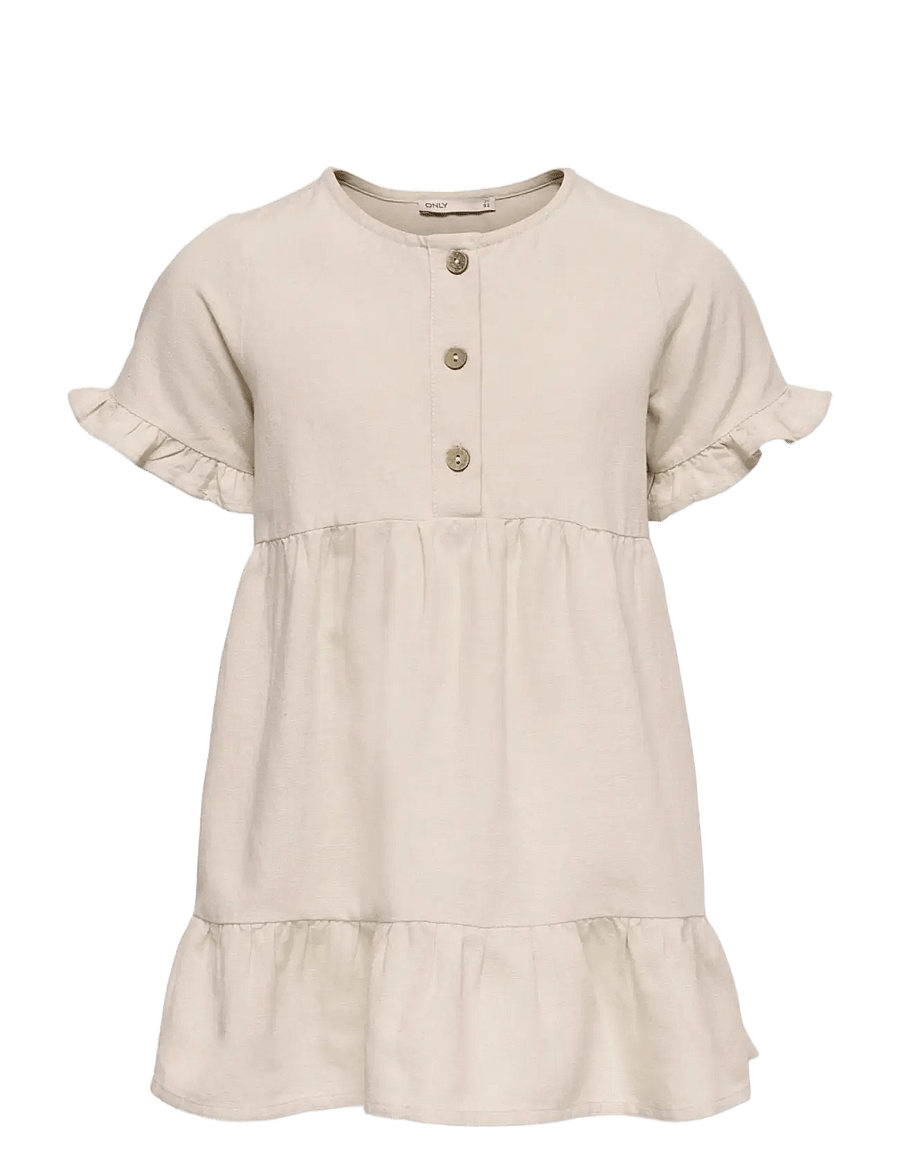 Kids Only - KMGANNABELL S/S LINEN DRESS PNT - robes pour bébés à manches courtes - pumice stone - 0
