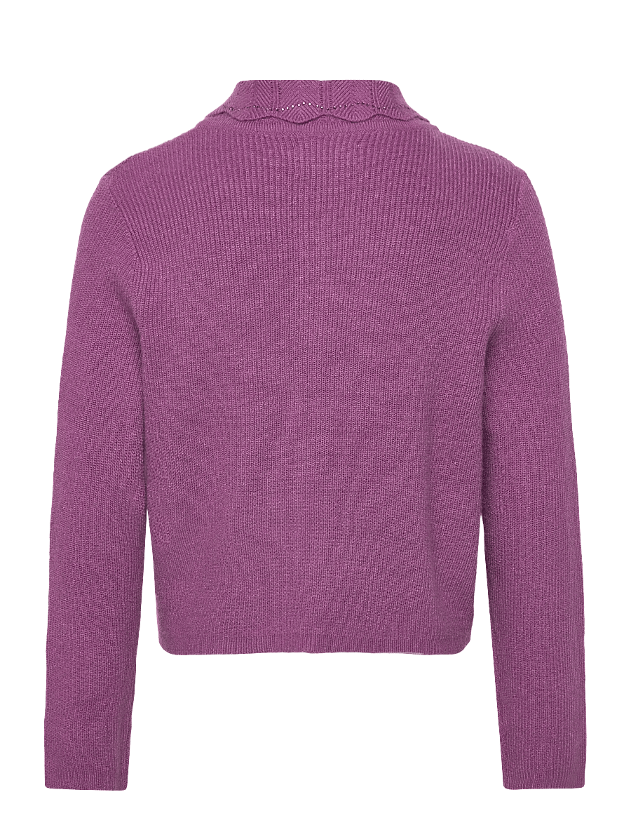 Kids Only - KMGKAYAKATIA LIFE LS COLLAR CARDIGAN KNT - cardigans - argyle purple - 1