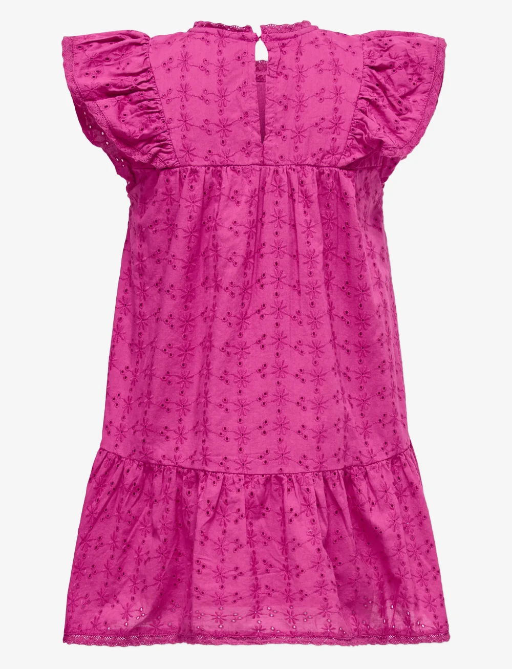Kids Only - KMGMARGOT LIFE S/L EMBROIDERY DRESS WVN - varrukateta vabaaja kleidid - fuchsia fedora - 1