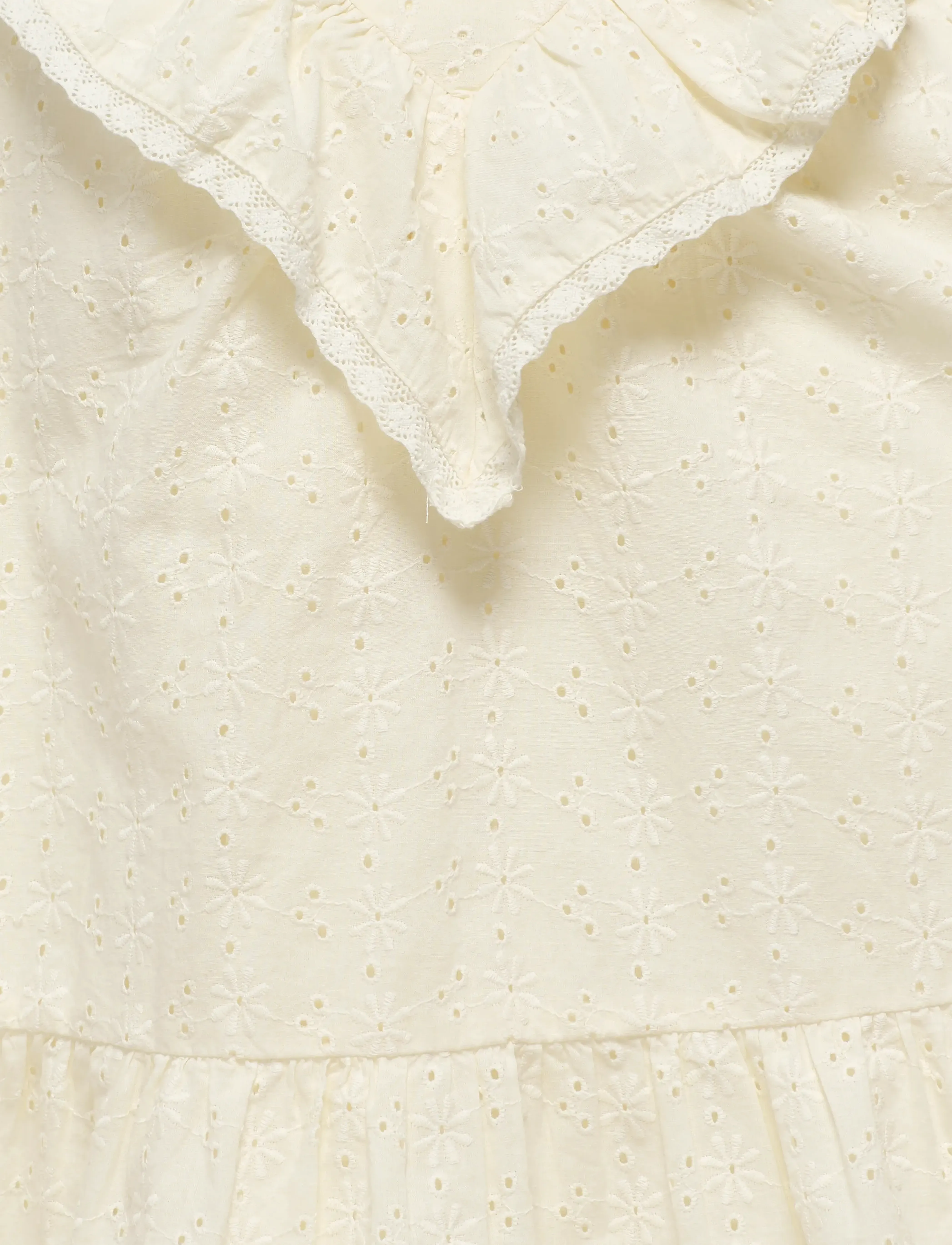 Kids Only - KMGMARGOT LIFE S/L EMBROIDERY DRESS WVN - tofu - 2