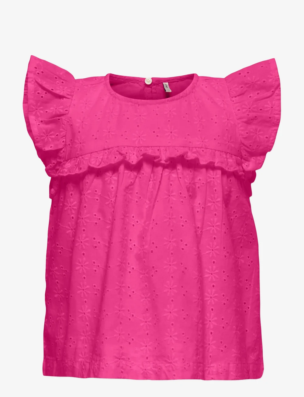 Kids Only - KMGMARGOT LIFE S/L EMBROIDERY TOP WVN - blouses & tunics - fuchsia fedora - 0