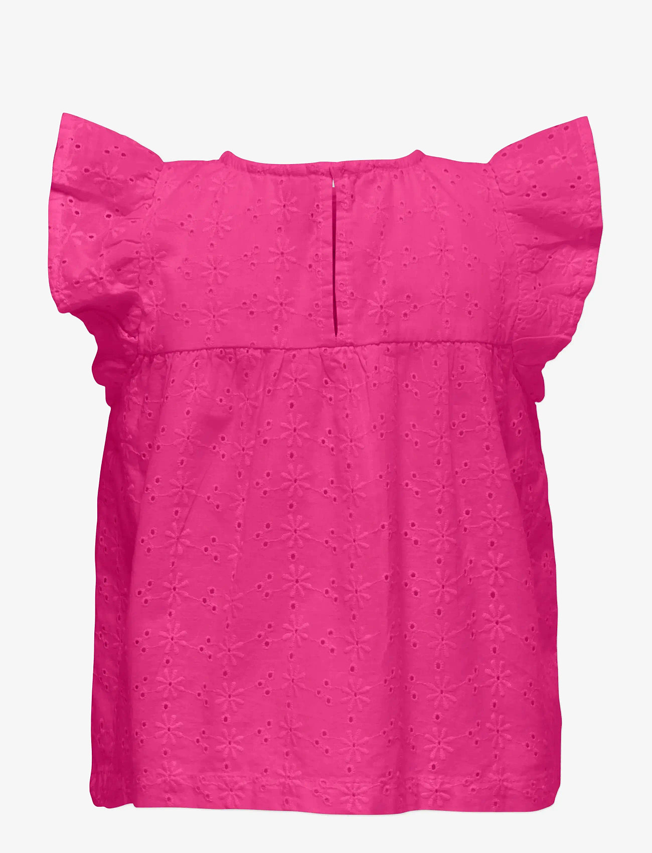 Kids Only - KMGMARGOT LIFE S/L EMBROIDERY TOP WVN - blusar & tunikor - fuchsia fedora - 1