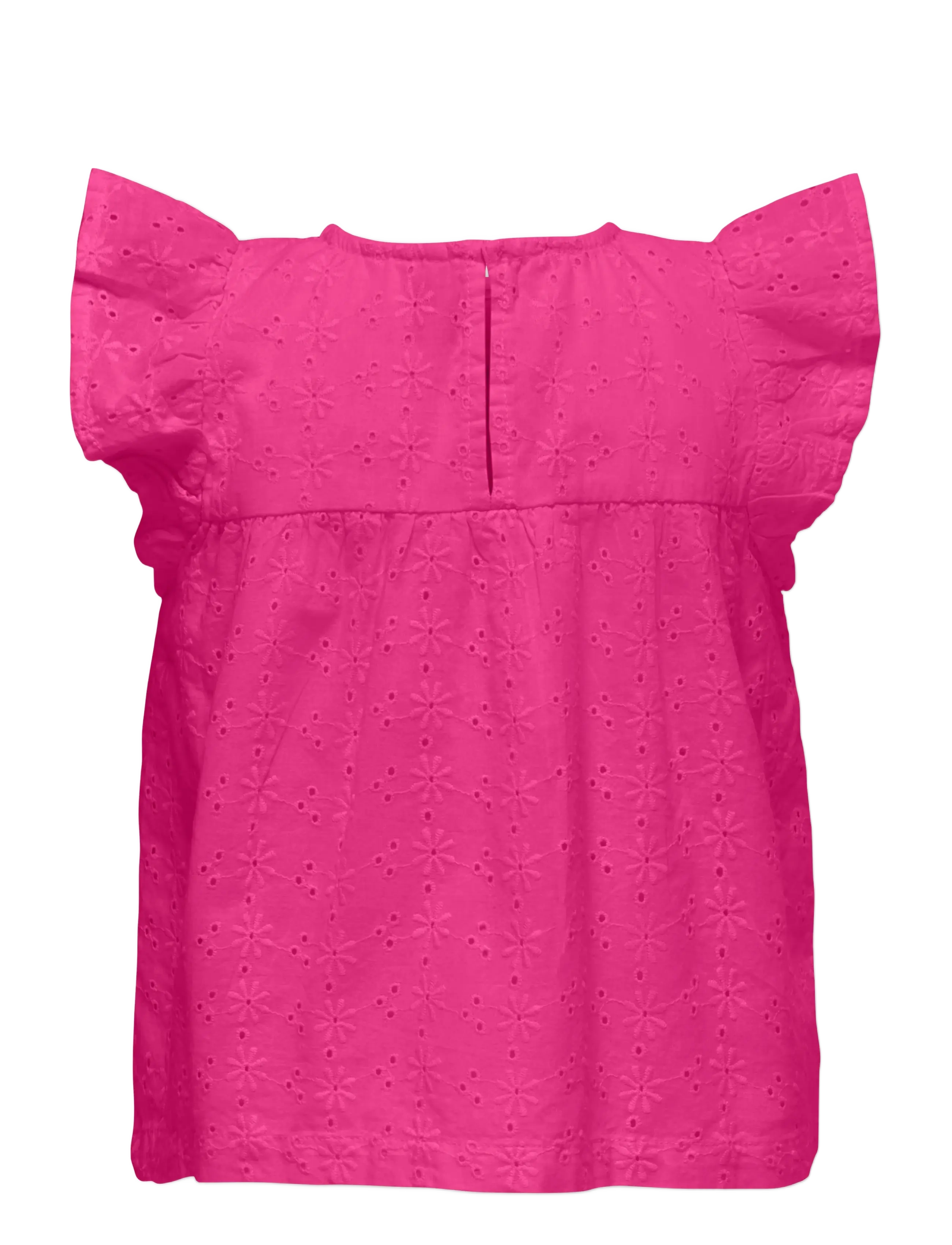 Kids Only - KMGMARGOT LIFE S/L EMBROIDERY TOP WVN - bluser & tunikaer - fuchsia fedora - 1