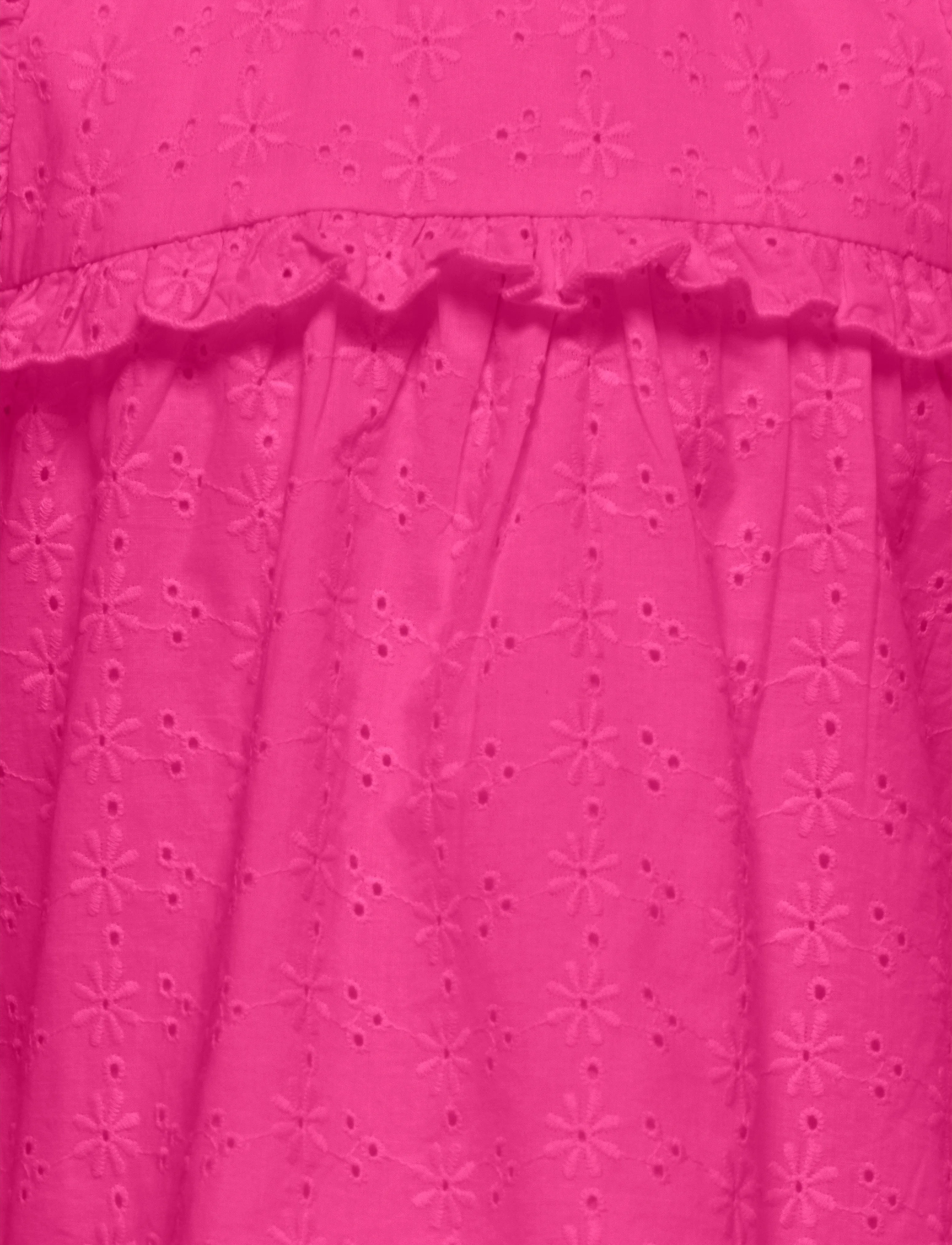 Kids Only - KMGMARGOT LIFE S/L EMBROIDERY TOP WVN - bluser & tunikaer - fuchsia fedora - 2