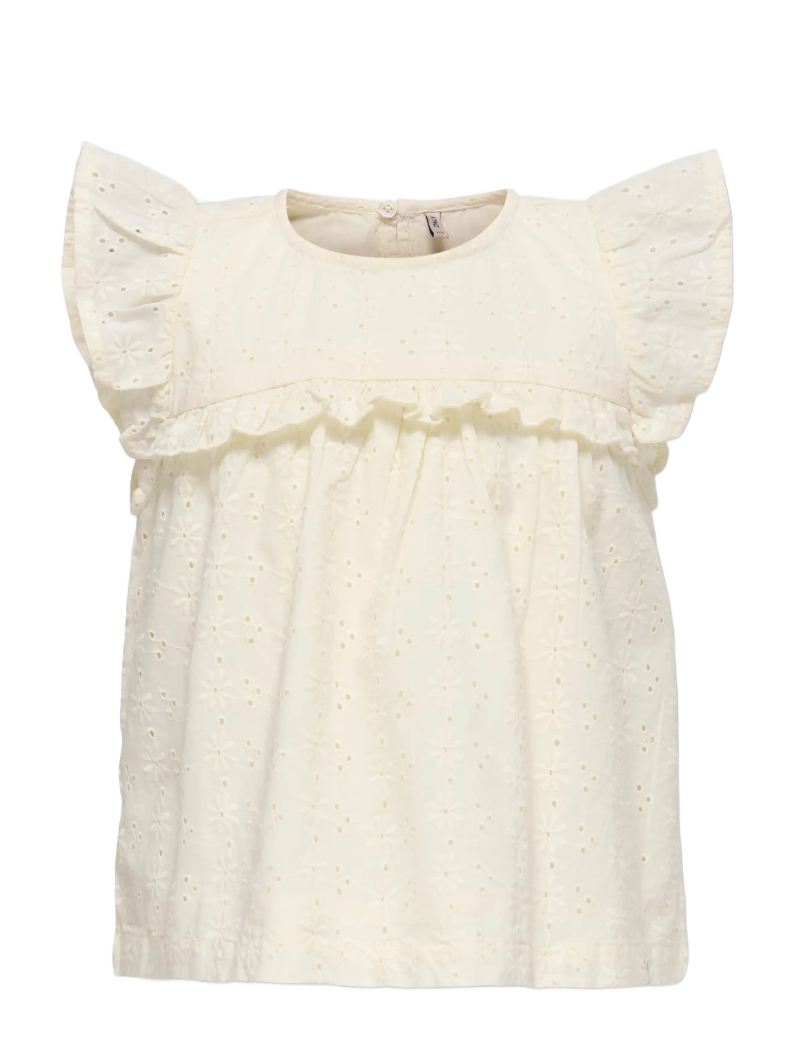 Kids Only KMGMARGOT LIFE S/L EMBROIDERY TOP WVN - Överdelar - TOFU / white