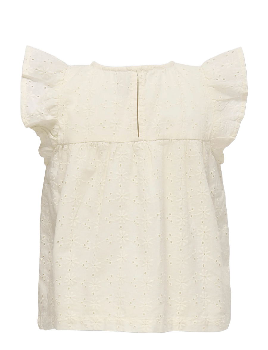 Kids Only - KMGMARGOT LIFE S/L EMBROIDERY TOP WVN - bluser & tunikaer - tofu - 2