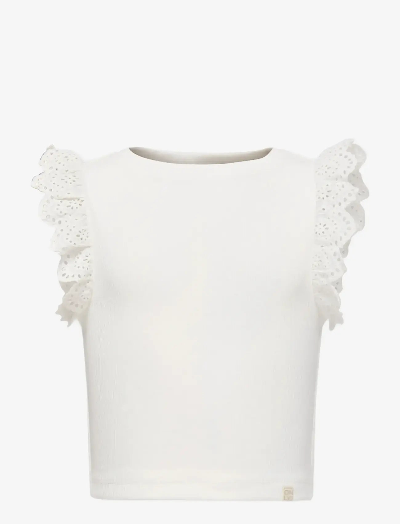 Kids Only - KMGDREA LIIFE S/L DETAIL-TOP JRS - tanktops - cloud dancer - 0