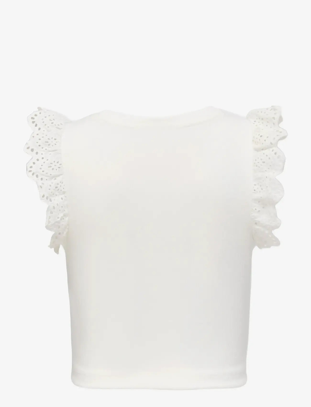 Kids Only - KMGDREA LIIFE S/L DETAIL-TOP JRS - tanktops - cloud dancer - 1
