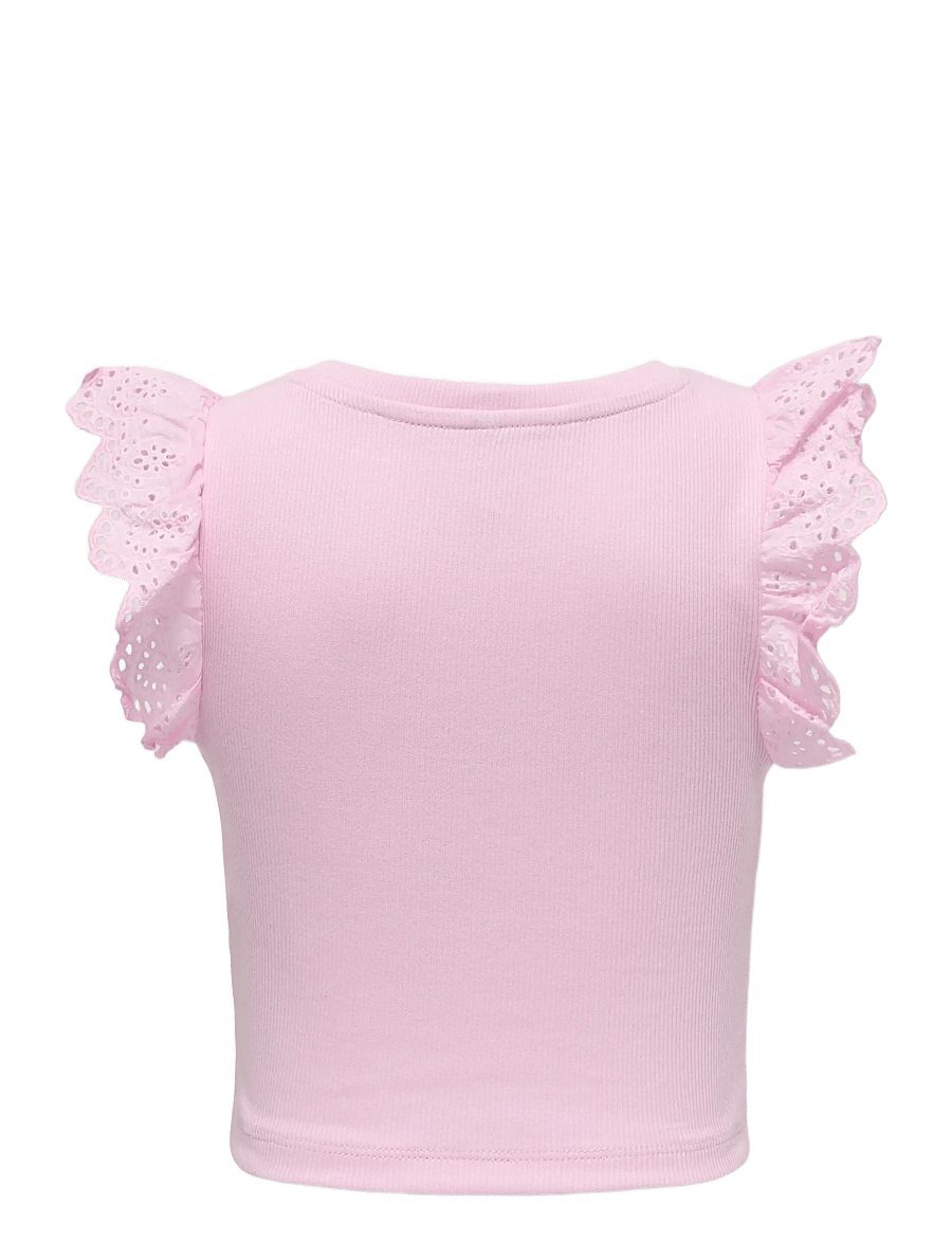 Kids Only - KMGDREA LIIFE S/L DETAIL-TOP JRS - linnen - roseate spoonbill - 1