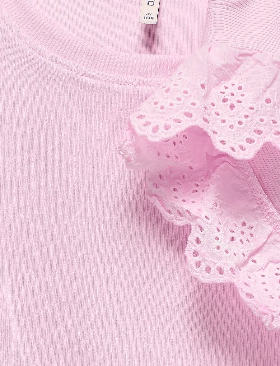 Kids Only - KMGDREA LIIFE S/L DETAIL-TOP JRS - linnen - roseate spoonbill - 3