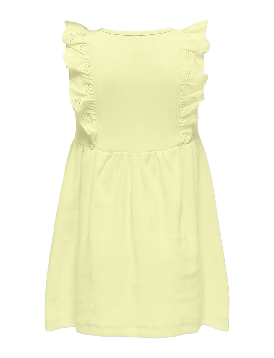 Kids Only - KMGDREA S/S DETAIL DRESS JRS - robes décontractées sans manches - tender yellow - 2