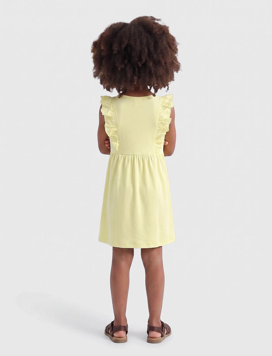 Kids Only - KMGDREA S/S DETAIL DRESS JRS - robes décontractées sans manches - tender yellow - 3