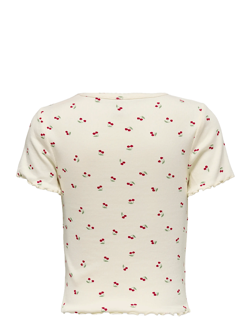 Kids Only - KMGTRINNY LIFE SS O-NECK AOP TOP JRS - kurzärmelige - tofu - 1