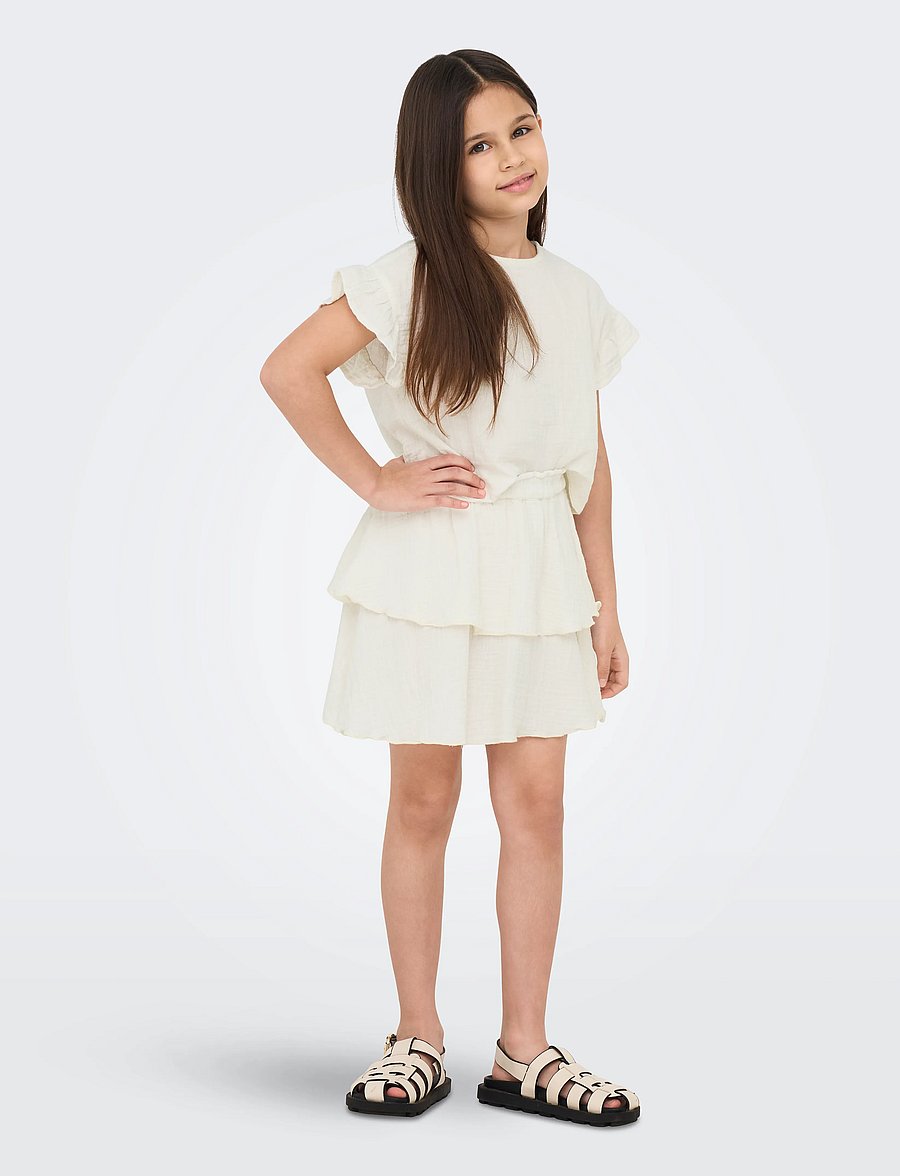 Kids Only - KOGTHYRA LIFE S/S CAPSLEEVE TOP WVN - mažiausios kainos - tofu - 5