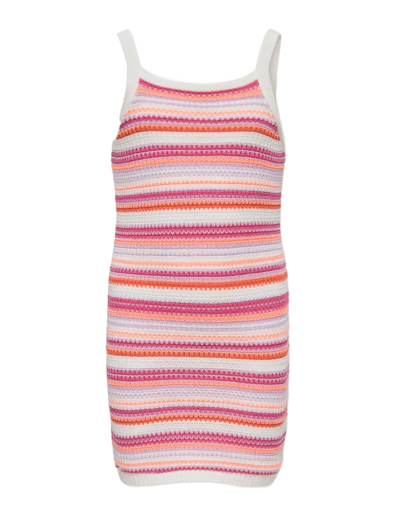 Kids Only KOGBELLI LIFE SL STRIPE DRESS KNT - Tøj - CLOUD DANCER / pink/rose