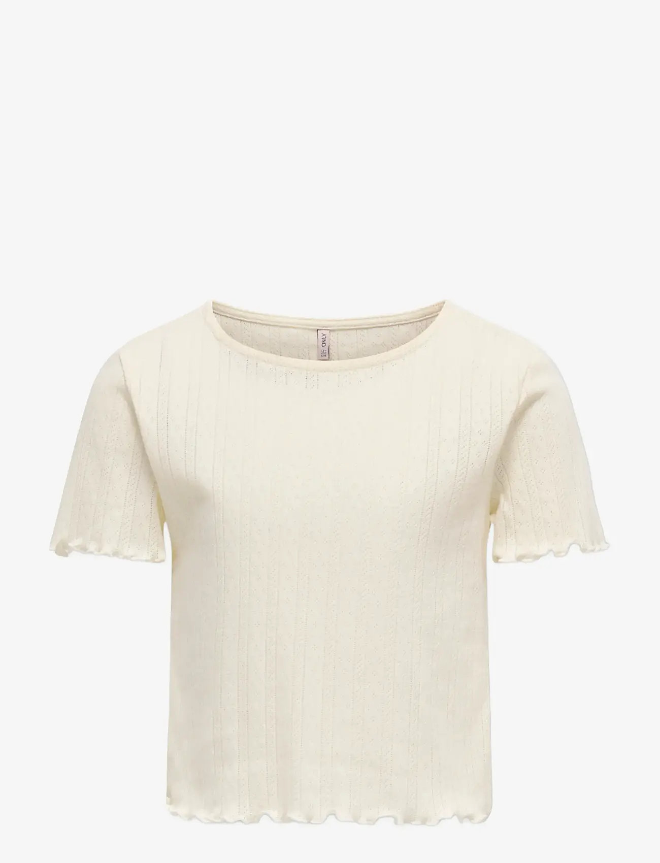 Kids Only - KOGCARLOTTA LIFE S/S TOP JRS NOOS - kurzärmelige - cloud dancer - 1