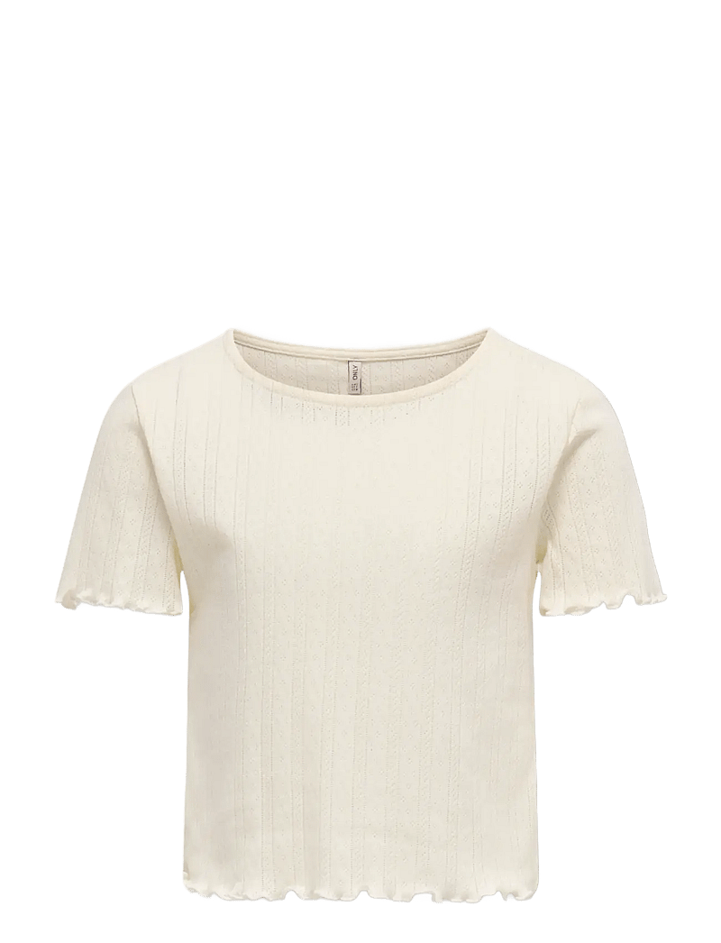 Kids Only - KOGCARLOTTA LIFE S/S TOP JRS NOOS - kurzärmelige - cloud dancer - 1