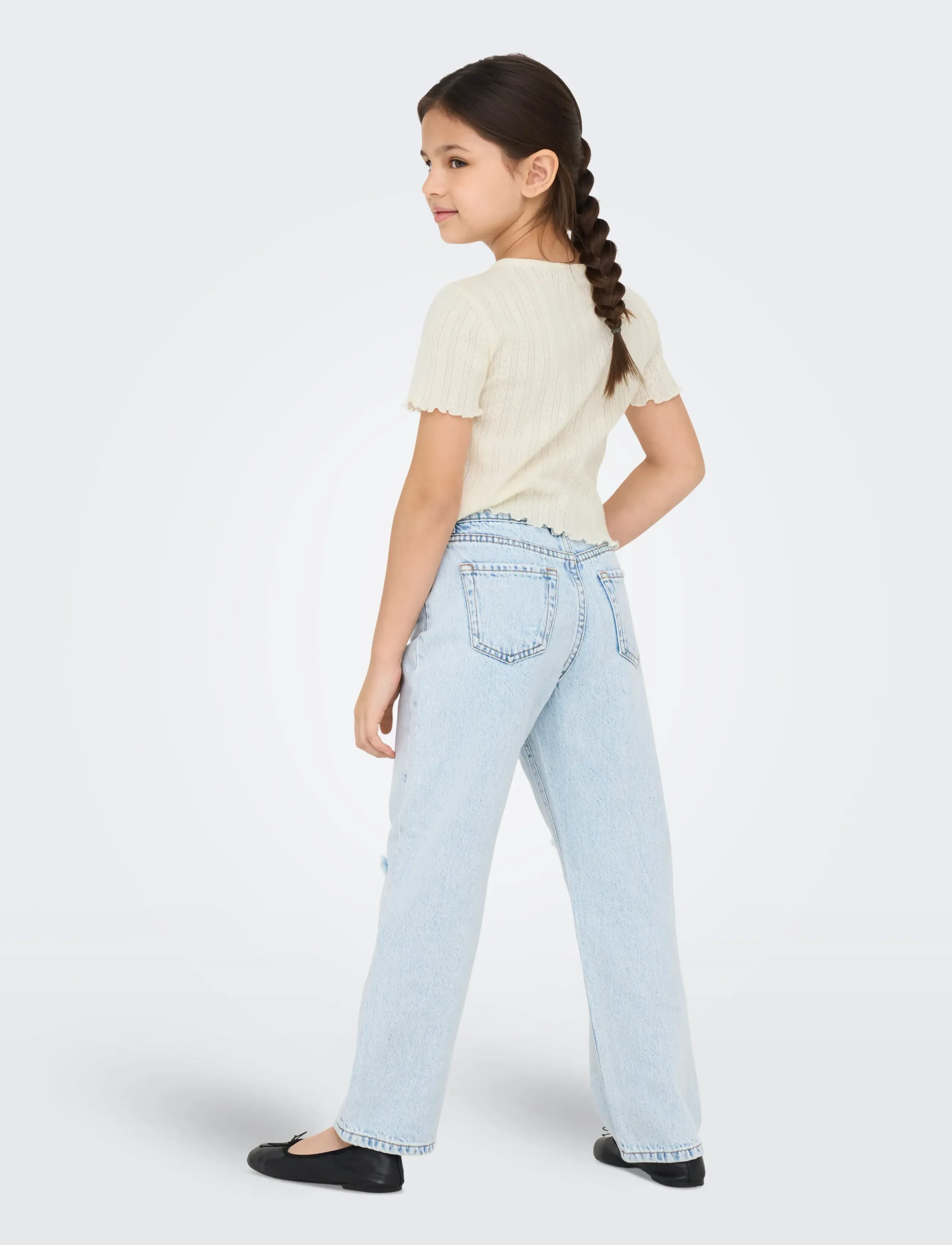 Kids Only - KOGCARLOTTA LIFE S/S TOP JRS NOOS - marškinėliai trumpomis rankovėmis - cloud dancer - 3