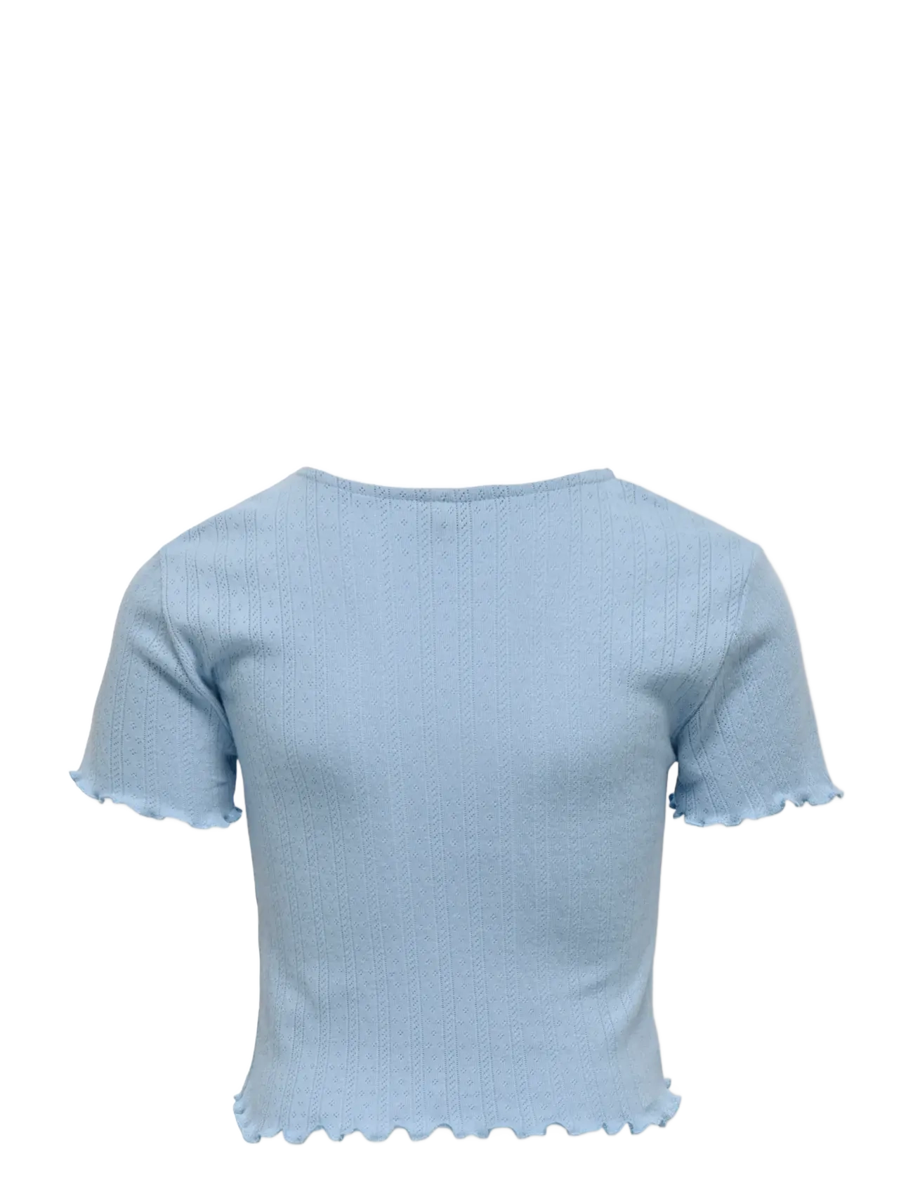 Kids Only - KOGCARLOTTA LIFE S/S TOP JRS NOOS - kortærmede t-shirts - soft chambray - 2