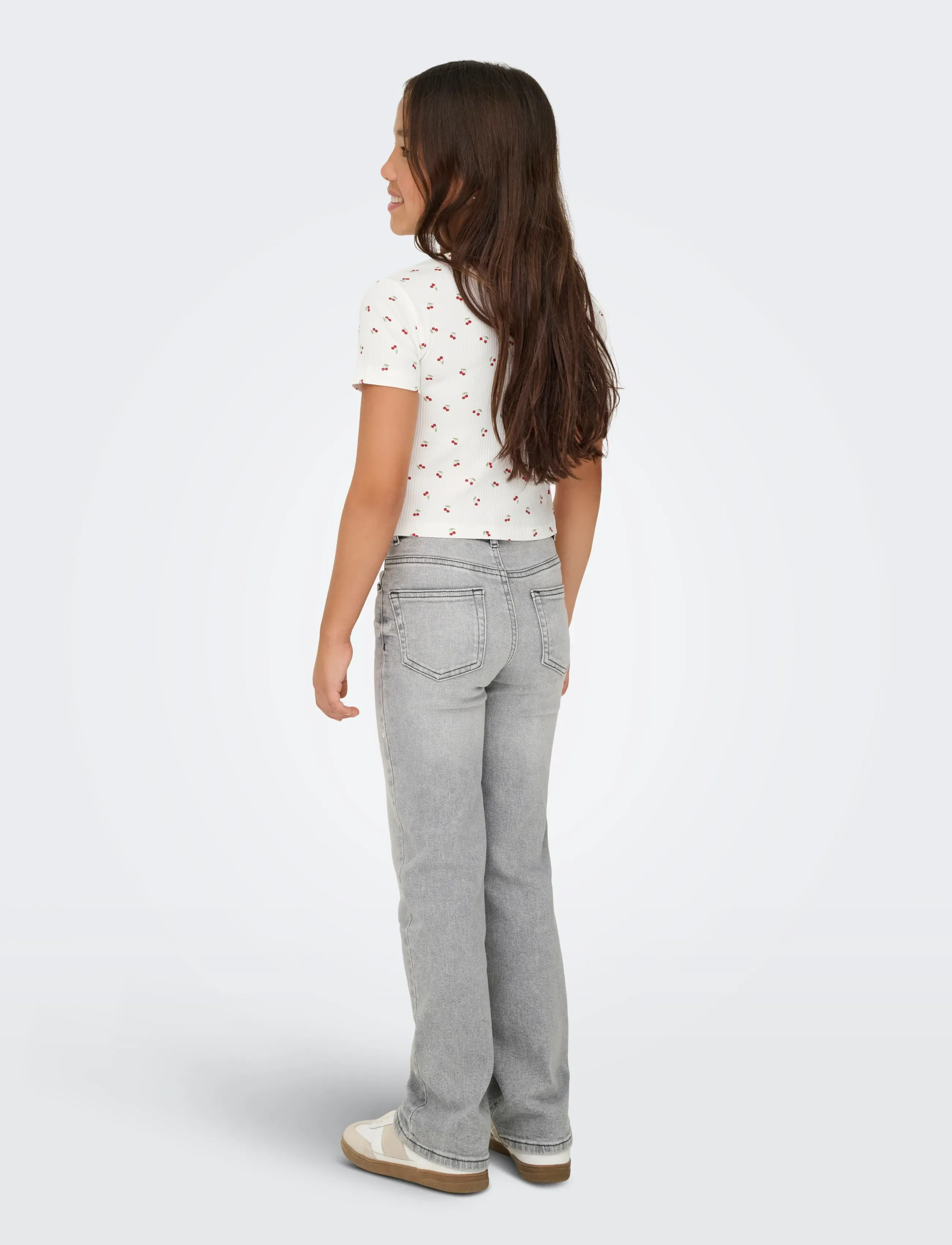Kids Only - KOGBELLA LIFE SHORT AOP S/S TOP JRS NOOS - kurzärmelige - cloud dancer - 3