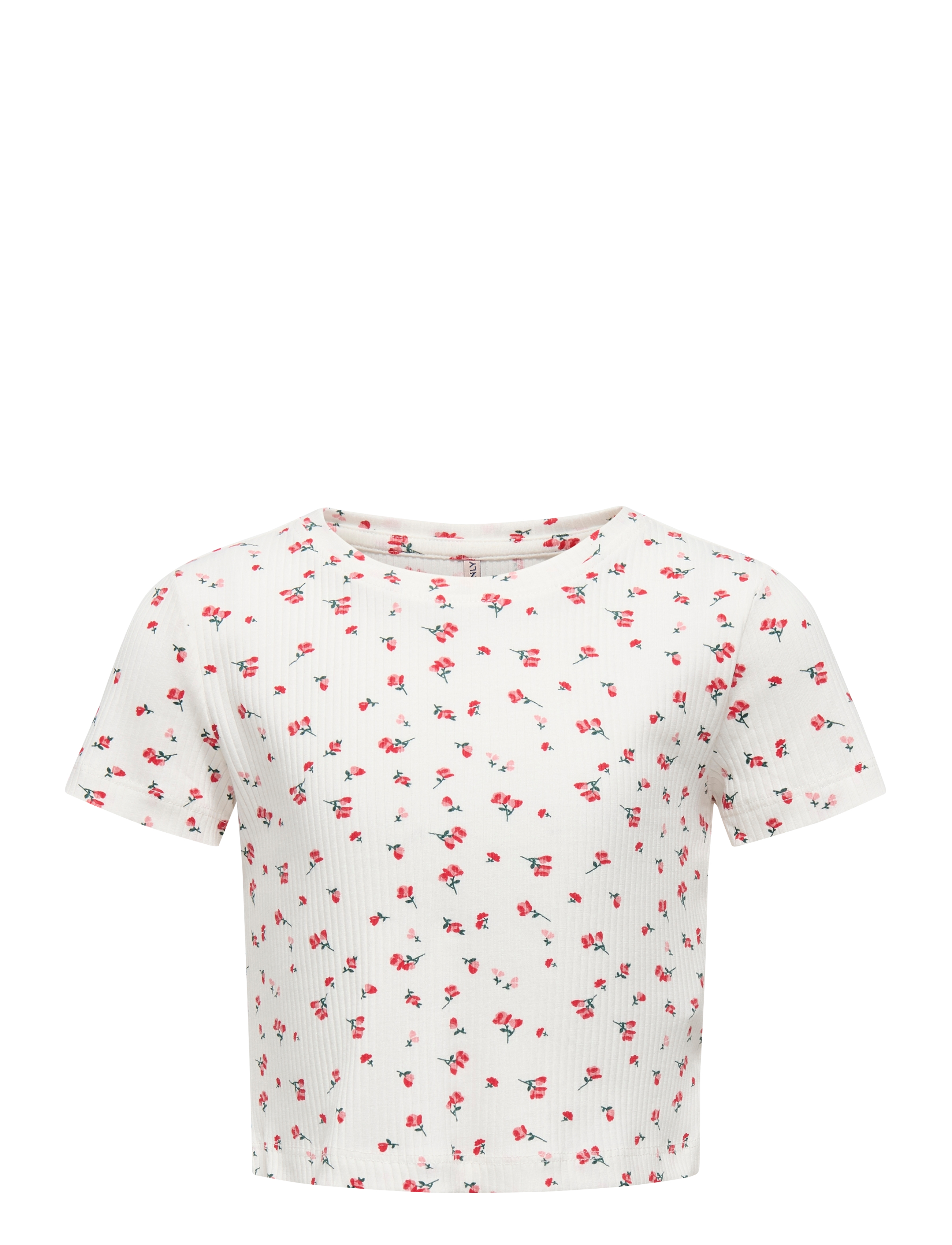 Kids Only KOGBELLA LIFE SHORT AOP S/S TOP JRS NOOS - Toppe og t-shirts - HIGH RISK RED / white