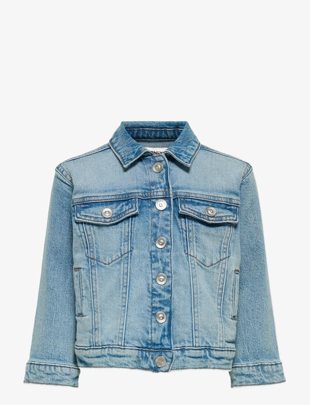 Kids Only - KMGSMILLA FLOWER JACKET DNM AZG - denimjakker - light blue denim - 1