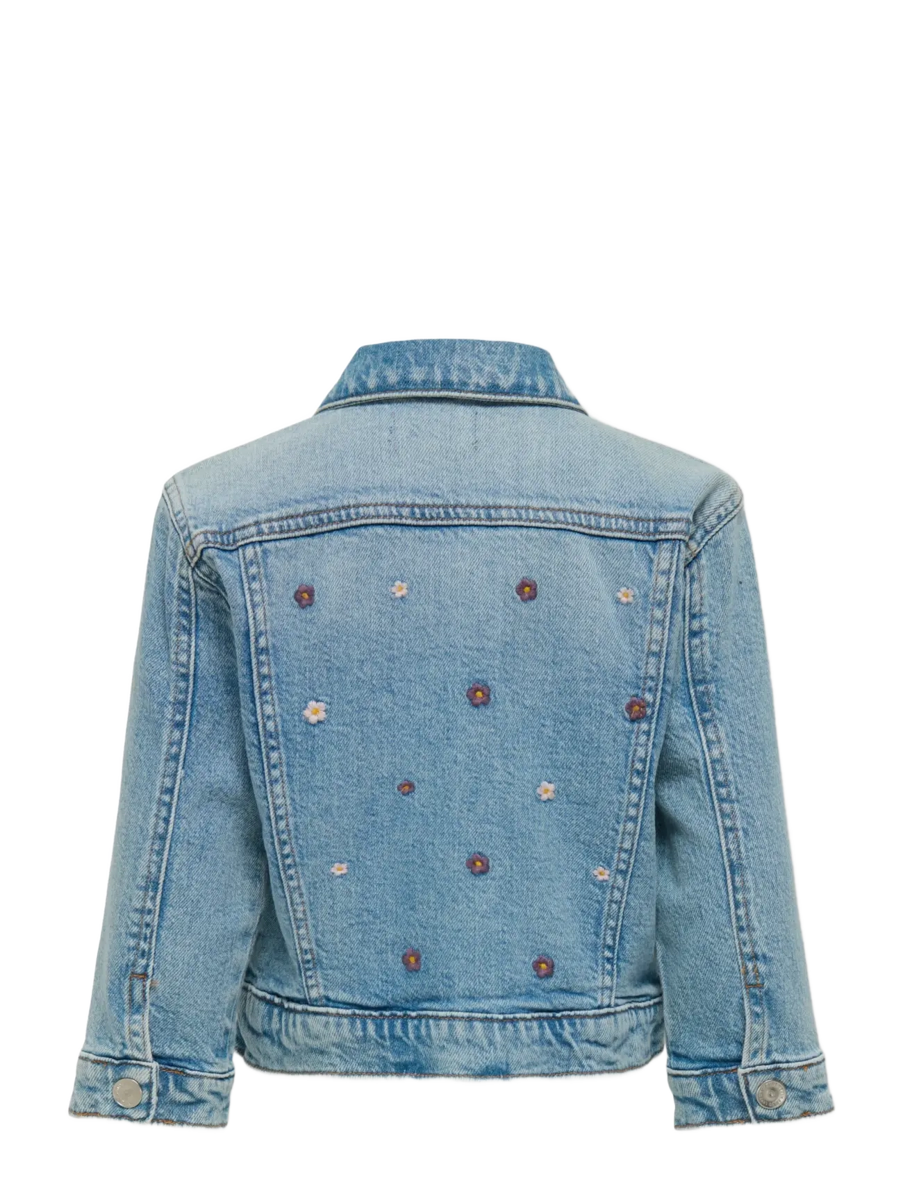 Kids Only - KMGSMILLA FLOWER JACKET DNM AZG - farkkutakit - light blue denim - 2