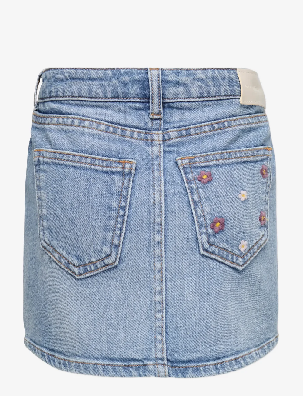 Kids Only - KMGSMILLA FLOWER SKIRT DNM AZG - denimnederdele - light blue denim - 2