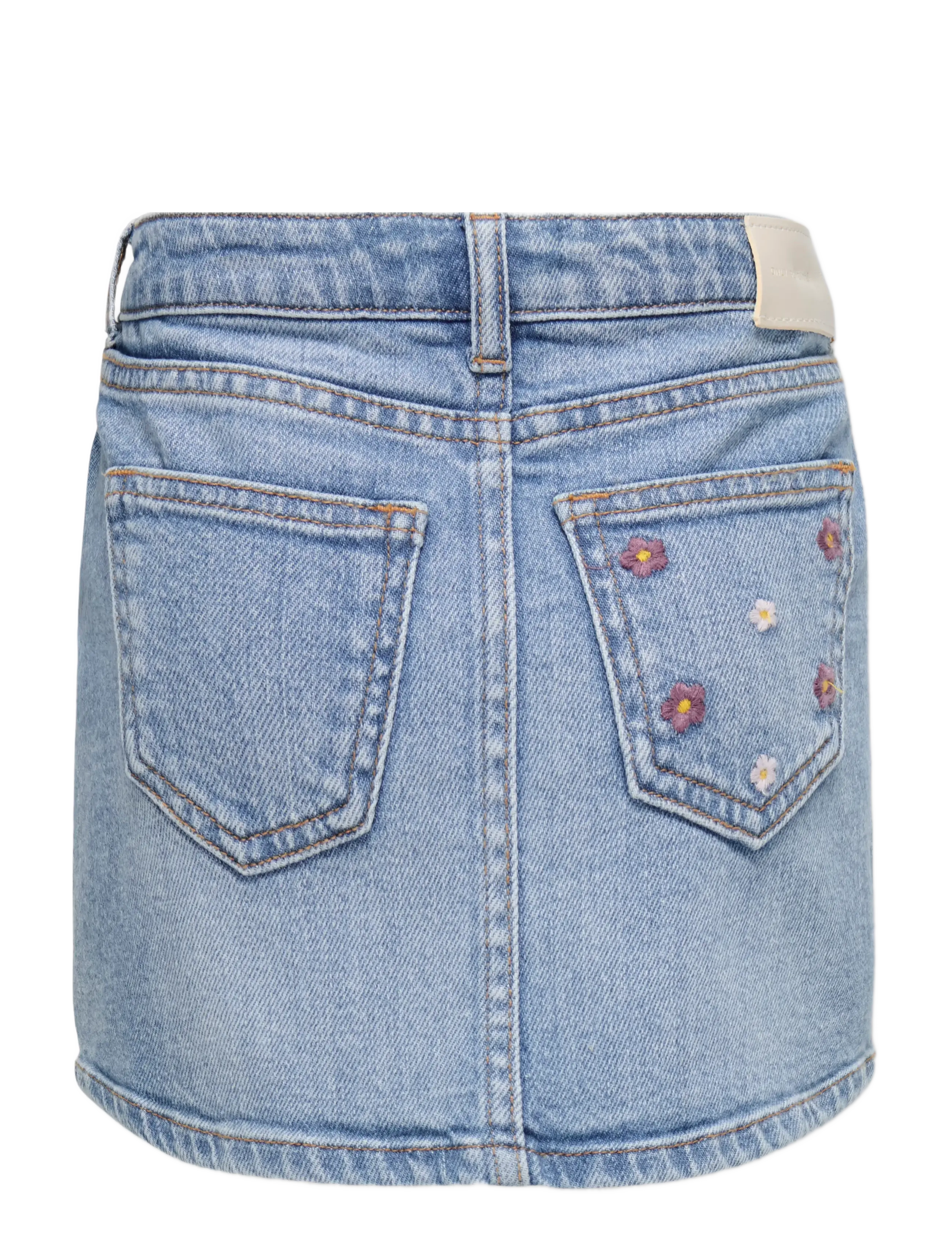 Kids Only - KMGSMILLA FLOWER SKIRT DNM AZG - jupes en jeans - light blue denim - 2
