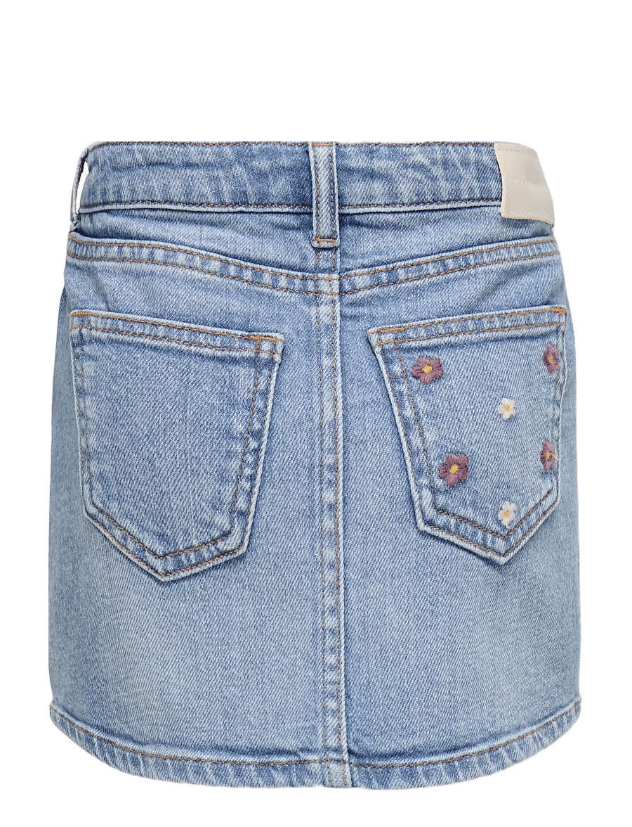 Kids Only - KMGSMILLA FLOWER SKIRT DNM AZG - denimnederdele - light blue denim - 2
