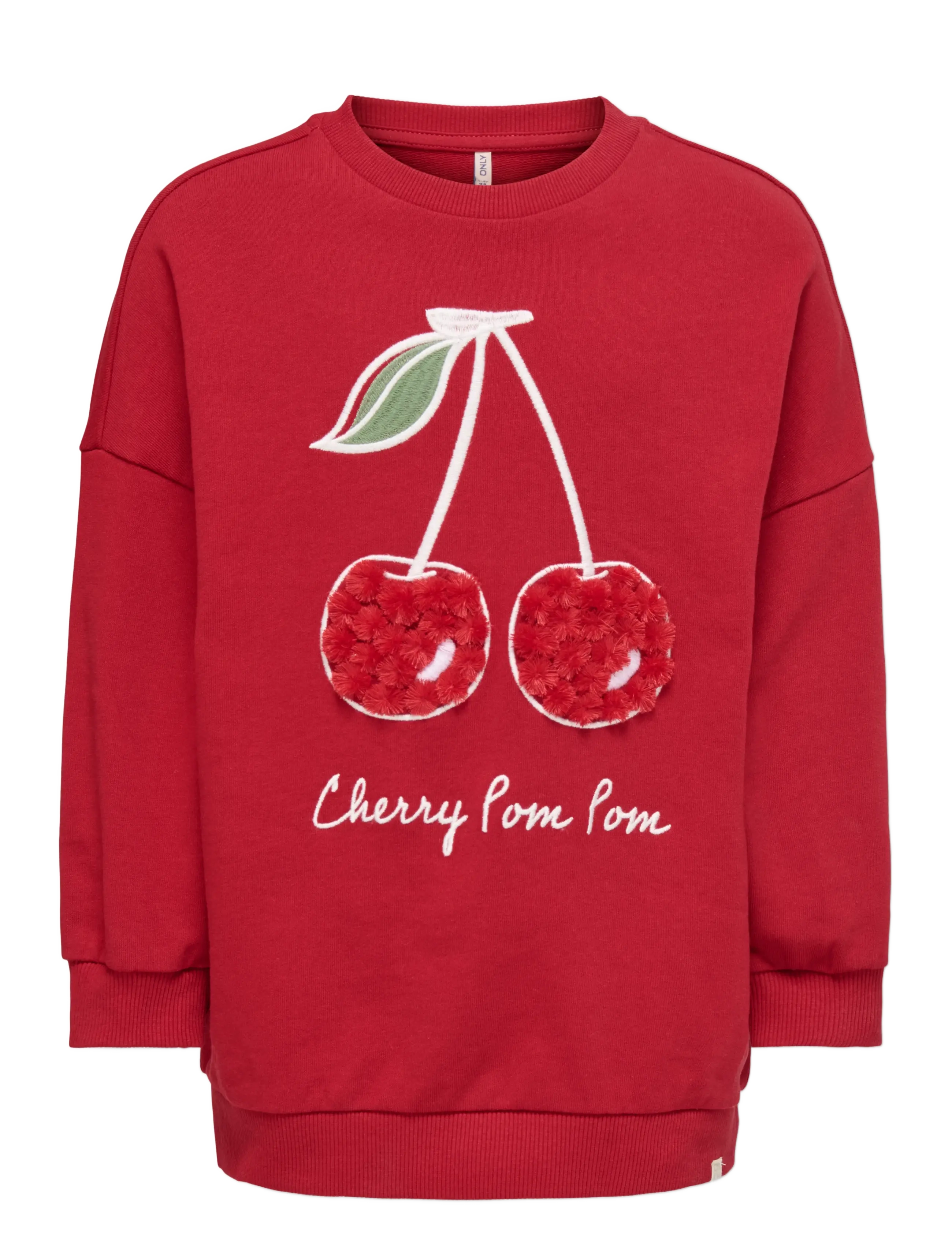 Kids Only KMGCHERRY L/S OVZ ONECK PRINTED UB SWT - Oberteile - EQUESTRIAN RED / red
