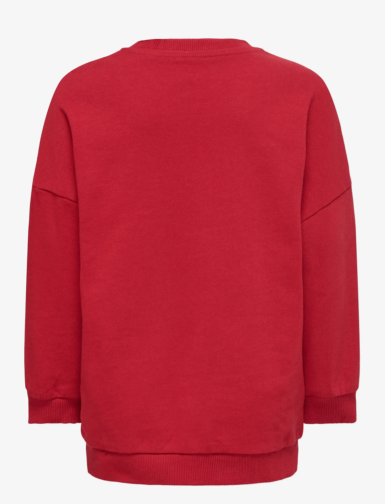 Kids Only - KMGCHERRY L/S OVZ ONECK PRINTED UB SWT - dressipluusid - equestrian red - 1